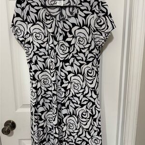 Black and White Floral Dress